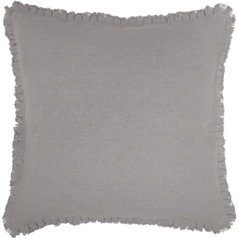Burlap Dove Grey 100% Cotton Pillow Sham