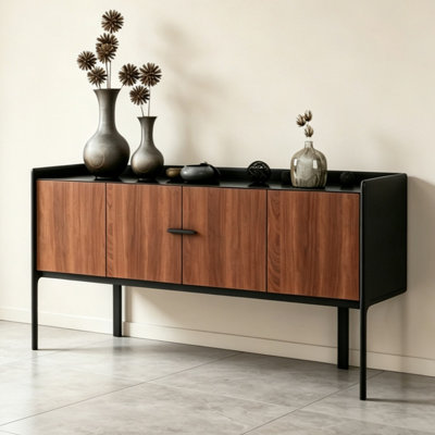 Mid-Century Four-Door Entryway Cabinet