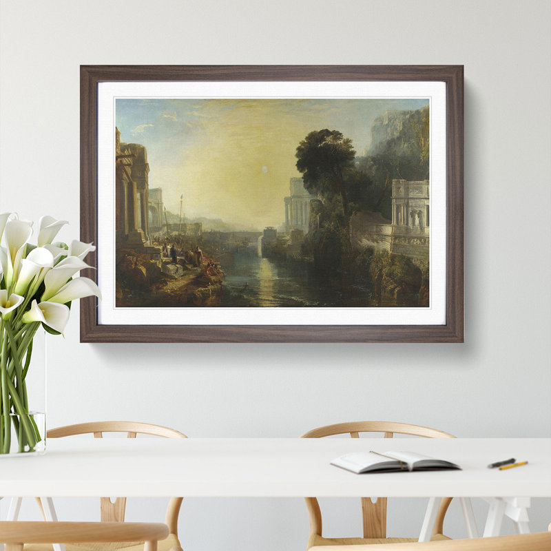 Dido Building Carthage by Joseph Mallord William Turner - Picture Frame Painting, Walnut Framed, 36cm H x 48cm W x 2cm D
