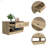 Rectangle 2-Shelf 2-Drawer Storage Bench-783821733