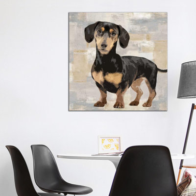 Dachshund 1 Piece Wrapped Canvas Wall Art