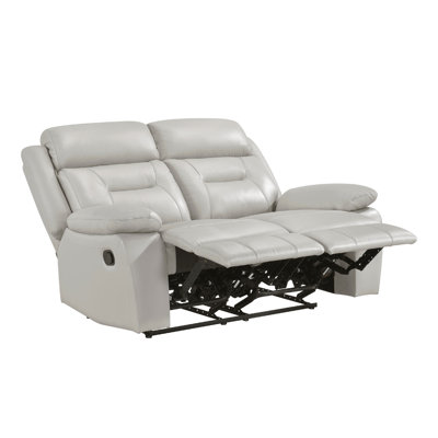 Causeuse inclinable Conia, cuir, USB, 63 po