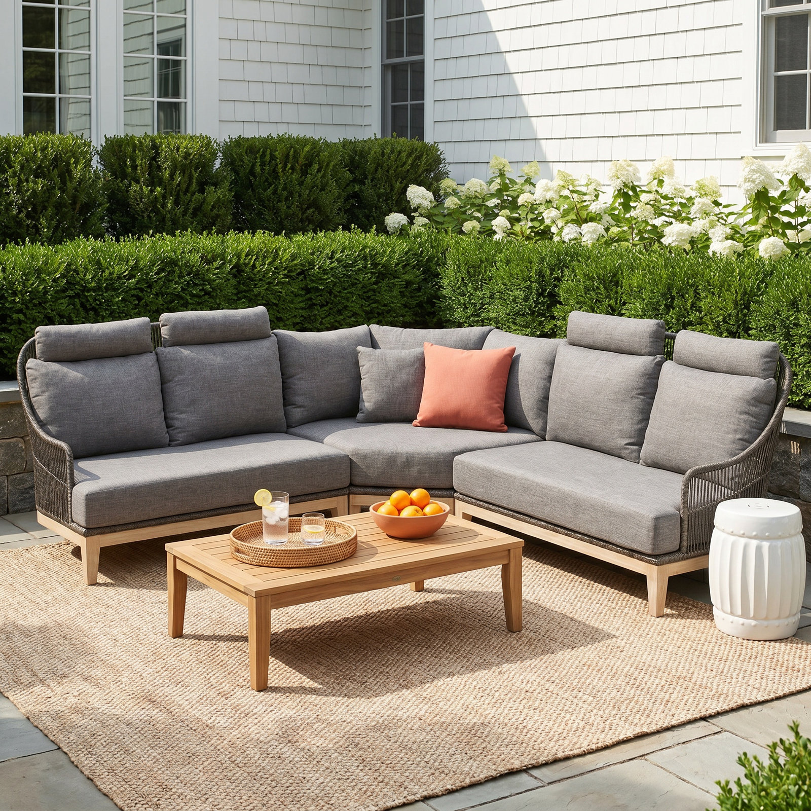 Posey 100" Eucalyptus Patio Sectional
