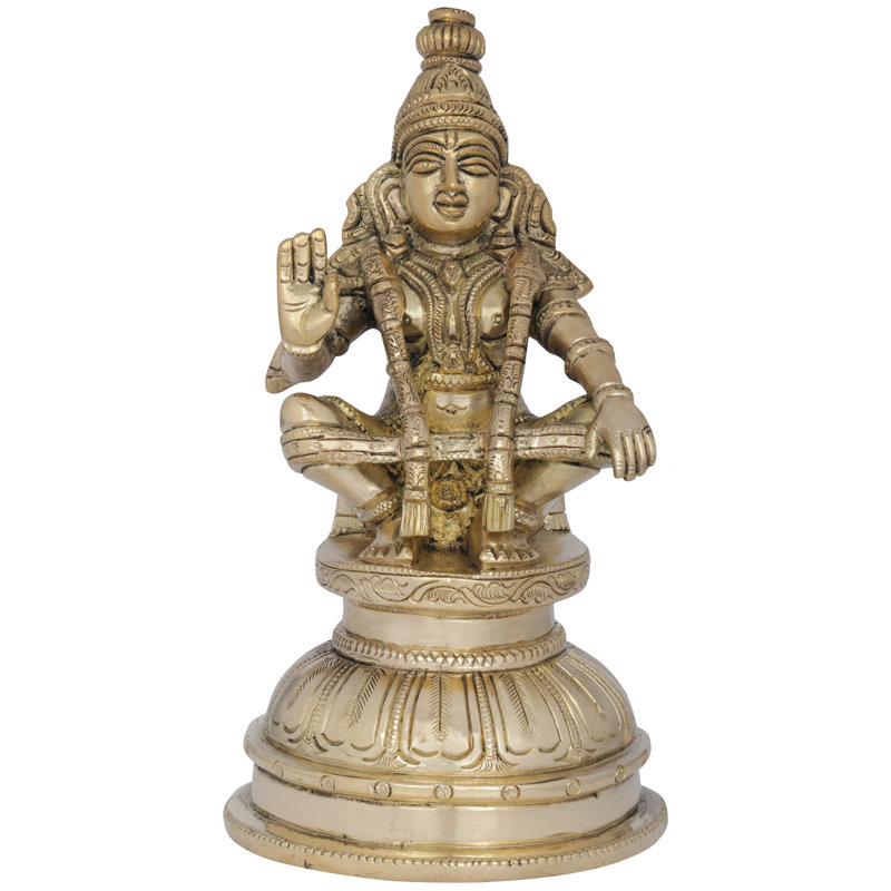 Figurine Lord Ayyappan en laiton