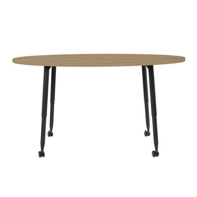 Adapte 30 x 60 Oval Woodgrain Activity Table with Adjustable Tapered Legs