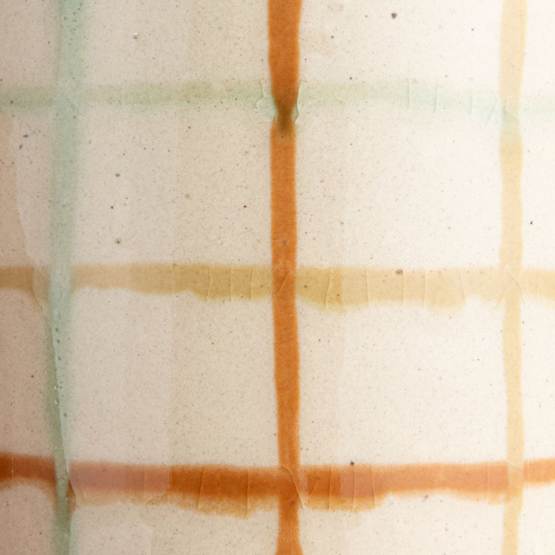 Stoneware Mug With Checkered Pattern