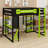 Loft Bed with Integrated Desk, Shelves, Power Outlet & RGB Lighting-284702724