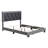 Savona Diagonal Upholstered Faux Leather or Linen Platform Bed, Adjustable Height Headboard, Heavy Duty Slat 4 Slat Support- Requires Box Spring-197214367-216130251