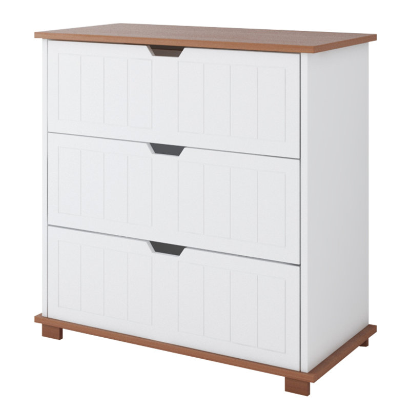 Katz Kids 3 - Drawer Chest, Brown/White