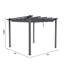 Dakota Fields Polyester Cover Retractable Freestanding Awning-449318658-449318660