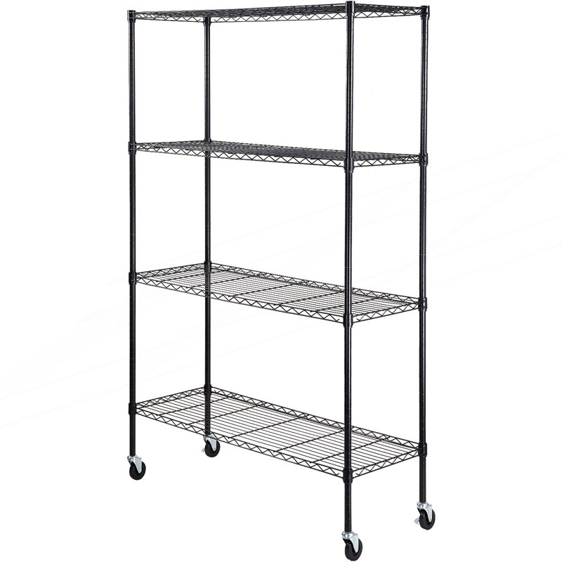 Étagère de rangement avec roulettes, tablettes de garage réglables à 3 niveaux pour la cuisine