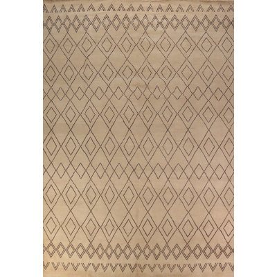 Grand tapis oriental à motif treillis marocain 10 x 14