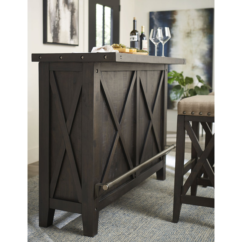 Kilby 55'' Solid Wood Wine Bar