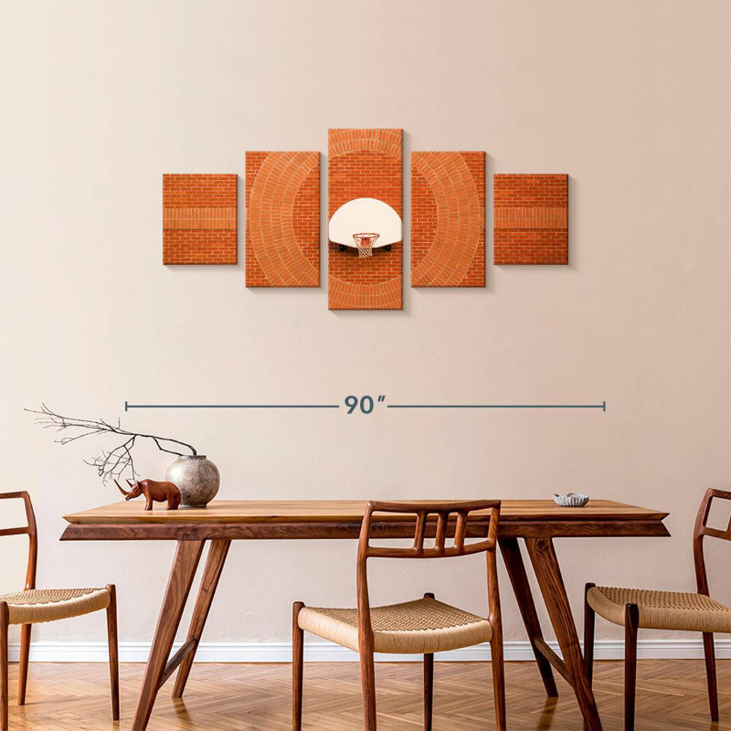 Panier de basketball en brique, H 34 po x l 74 po