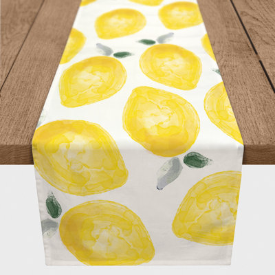 Berlon Lemon Pattern Outdoor Table Runner