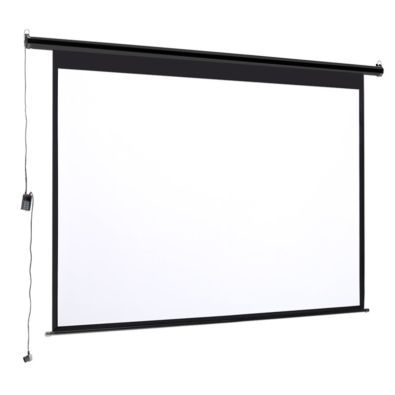 Inbox Zero Outdoor Electric Projector Screen Projector Screen, 183cm H x 269cm W x 0.38cm D