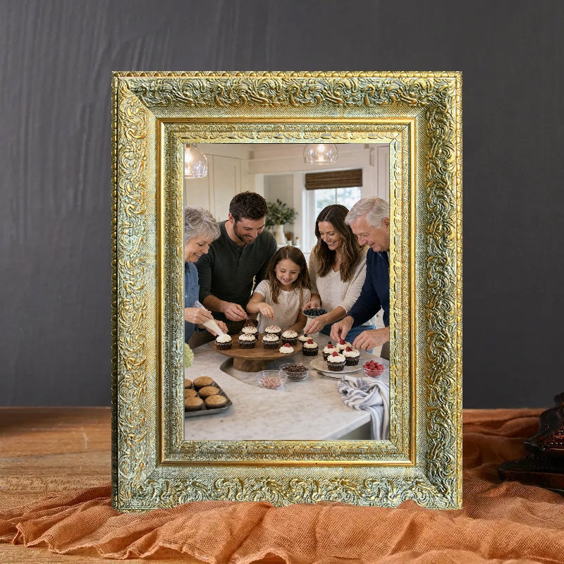 Cadre de table 11 pièces x 11 po or antique 11 po pour cadeaux de mariage, Antique Gold, 1, 11" W x 14" H