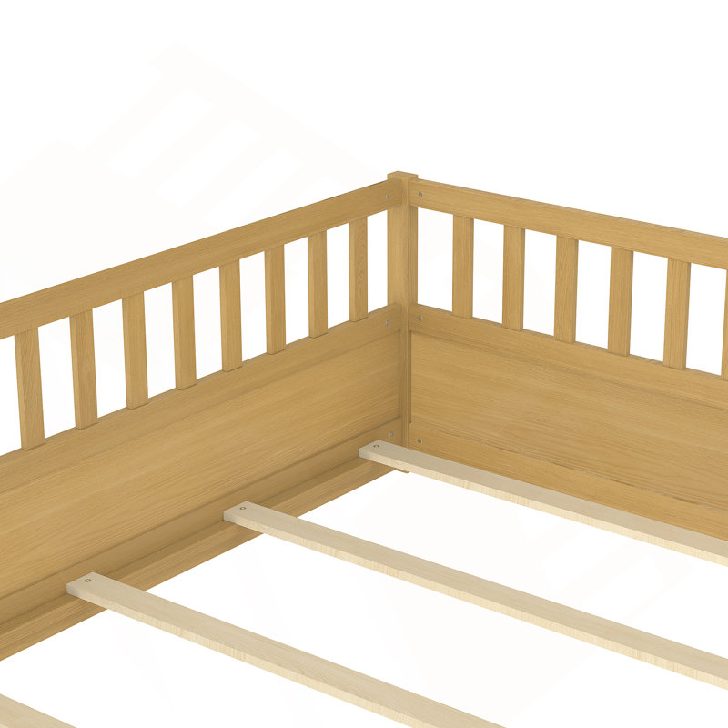 Lit double pour enfant en bois massif Montessori