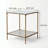 Milone Forged Iron Square End Table - Industrial Glass Top Design