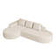 Canapé modulaire rembourré en L 3 places en L avec tissu haute résilience, bords arrondis, coussins décoratifs, siège confortable pour le salon, combinaison, beige, coussins,-1729310276-1729310297
