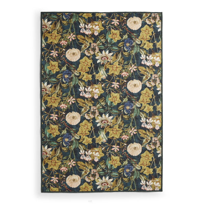 Clarke & Clarke Floral Digitally Printed 152cm X 230cm Area Rug, Rectangle 152 x 230 cm