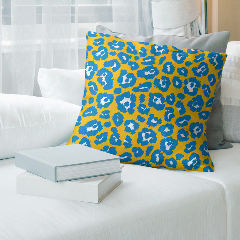 Housse de coussin carrée, Croisé en coton, Doré, 26 po x 26 po