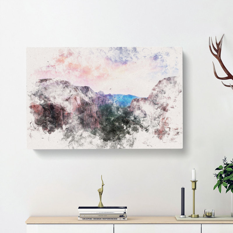View of Zion National Park in Utah - Wrapped Canvas, 35cm H x 50cm W x 3cm D