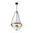 4-Light Dimmable Dimpled Glass Pendant