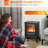 21" Electric Fireplace Heater, Freestanding Fire Place Stove With Realistic Led Flames And Logs, And Overheating Protection, 750W/1500W, Black-1952308317