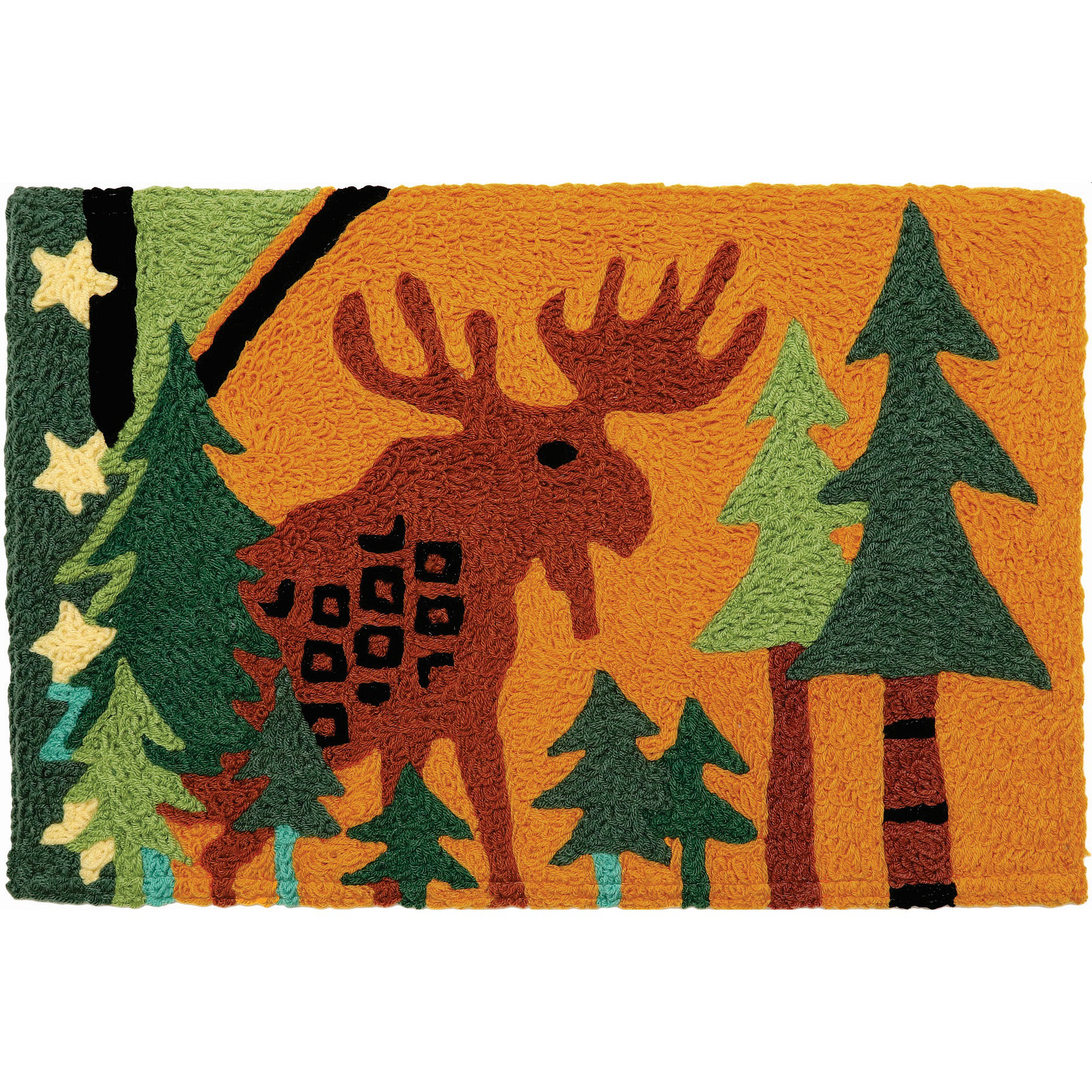 Rolen Winter Fir Coir 28 in. x 17 in. Outdoor Door Mat Millwood Pines