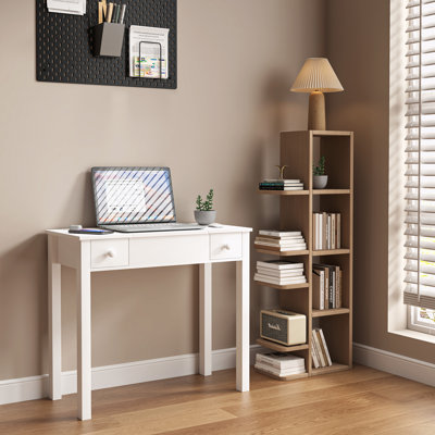 Vanity Table With Flip-Top Mirror And 2 Drawers