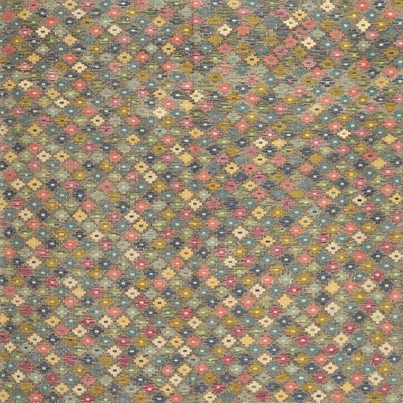 Tapis abstrait gris / orange, Carré 7 pi
