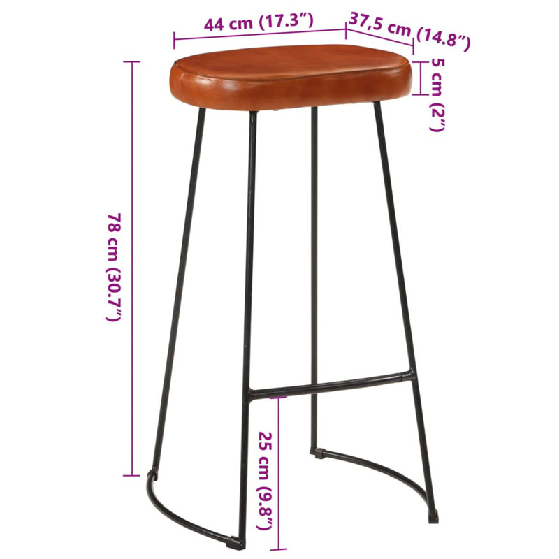 Amairani Upholstered Counter Stool with Metal Frame