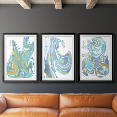 Galaxie IV  -Custom Framed  Premium Print W Matt - 3 Pieces