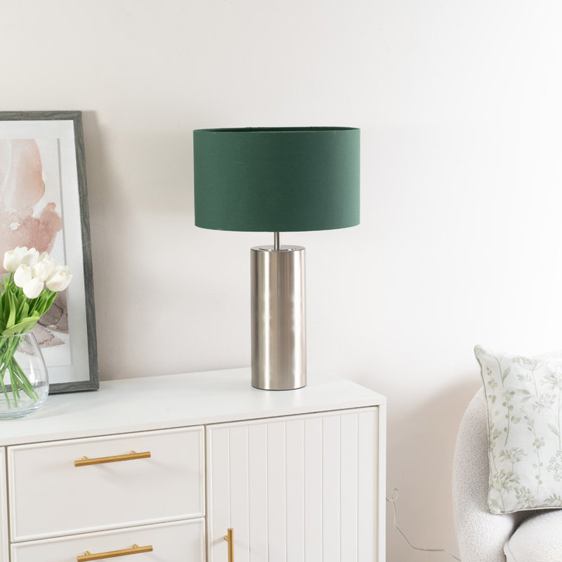 Amtul Metal Table Lamp, Forest Green, Gold