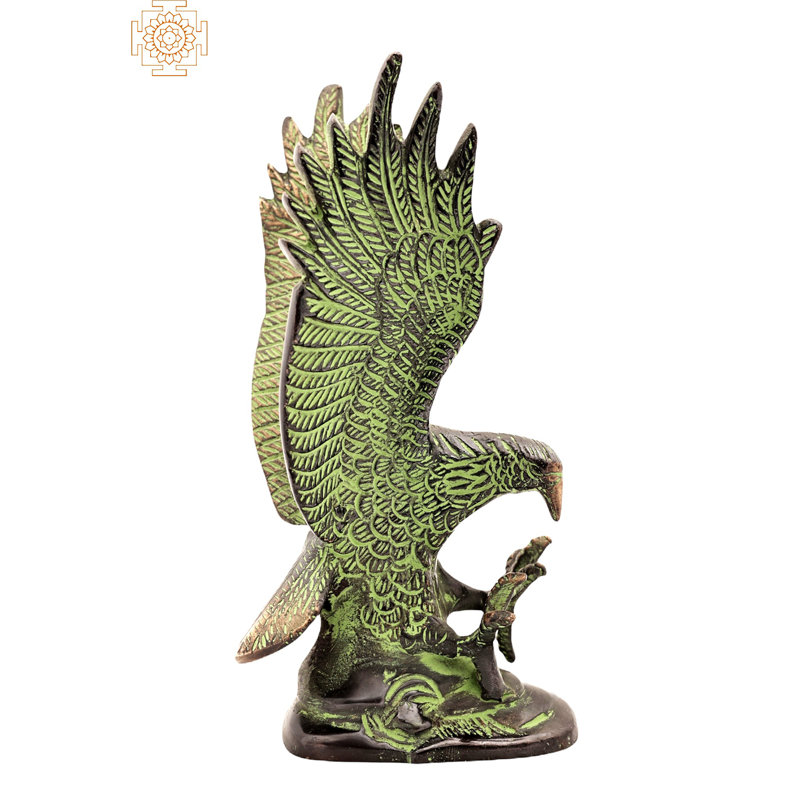 Vintage Falcon Brass Statue | Handmade Eagle Brass Sculpture | Home Decoration Items | Made in India 