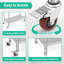Table de travail en acier inoxydable pour chariot de préparation et travail 48 x 24 x 35 pouces