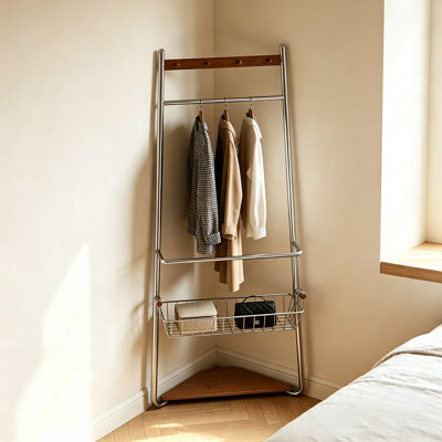 Portemanteau d'angle en acier inoxydable