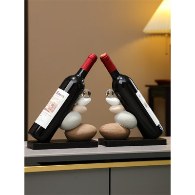 Deraney Tabletop Wine Bottle Rack Black
