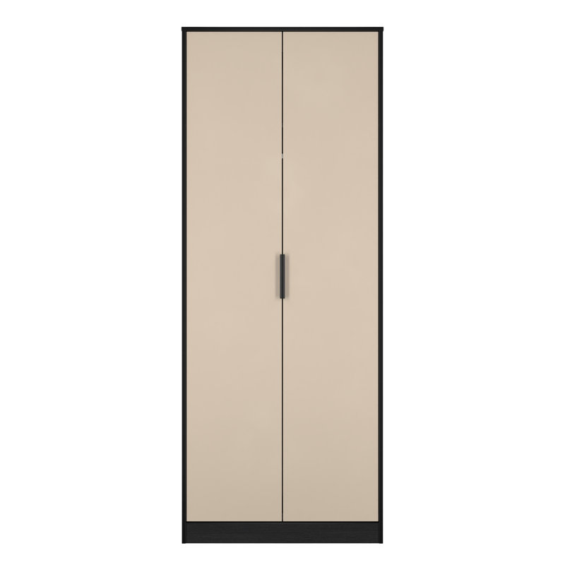 Bibek Manufactured Wood Wardrobe, Mushroom Matt/Black