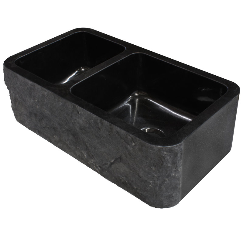 33'' L Double Bowl Granite Kitchen Sink