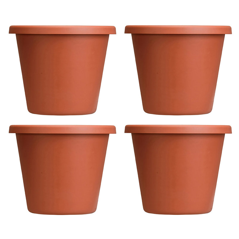Pot Planter, 19.25" H x 24" W x 24" D, Clay, 4