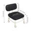 Tabouret avec dossier, tabouret avec roulettes, noir