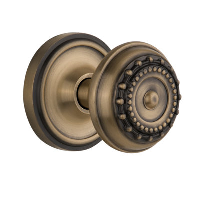 Bouton de porte de mortaise intérieure avec rosette classique prés