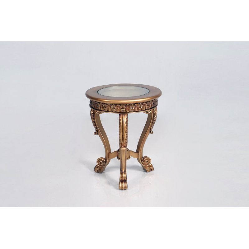 End Table, Antique Gold