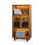 Ancienne armoire en bois de noyer récupéré avec lampe en verre pour ranger des livres