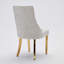 Chaises de salle à manger en chenille de haute qualité en rayonne beige de haute qualité avec 2 pieds, pieds en acier inoxydable doré, éponge rebond, chenille de conception confortable de style traditionnel américain, coussin élastique triple plaqué, dossier,-890270374-890270375