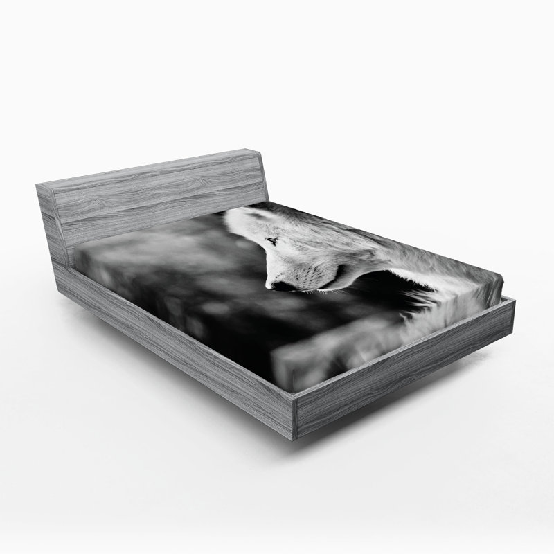 Drap-housse noir et blanc Ambesonne