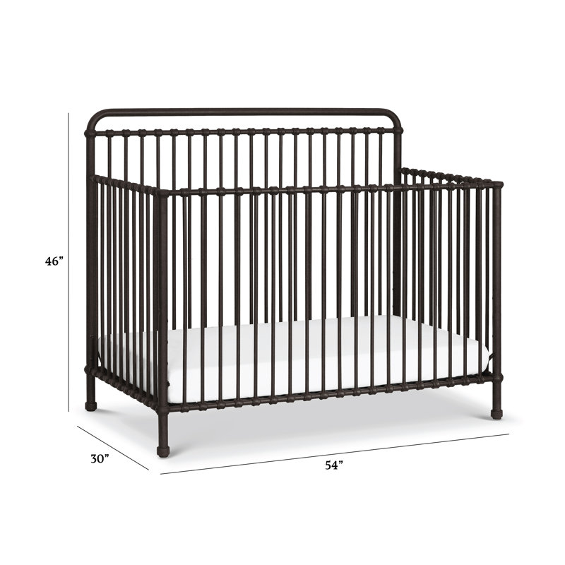 Vintage Iron Black Convertible Toddler Crib
