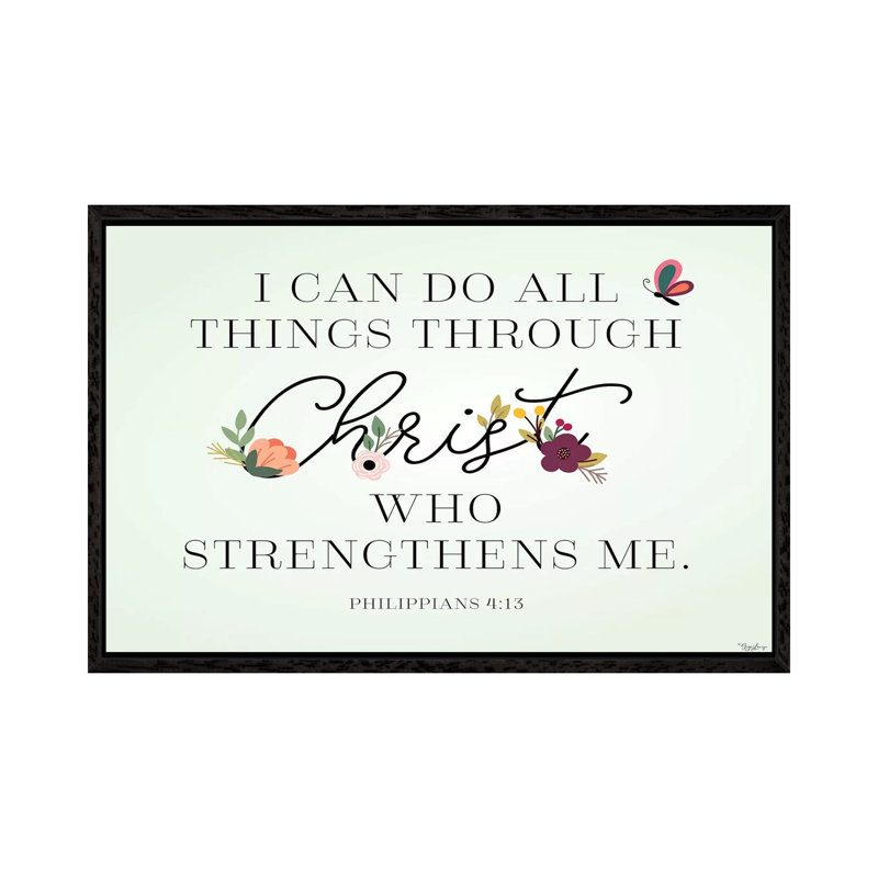 Christ Strengthens by Gigi Louise - Print on Canvas, Black Framed, 45.72cm H x 66.04cm W x 3.81cm D